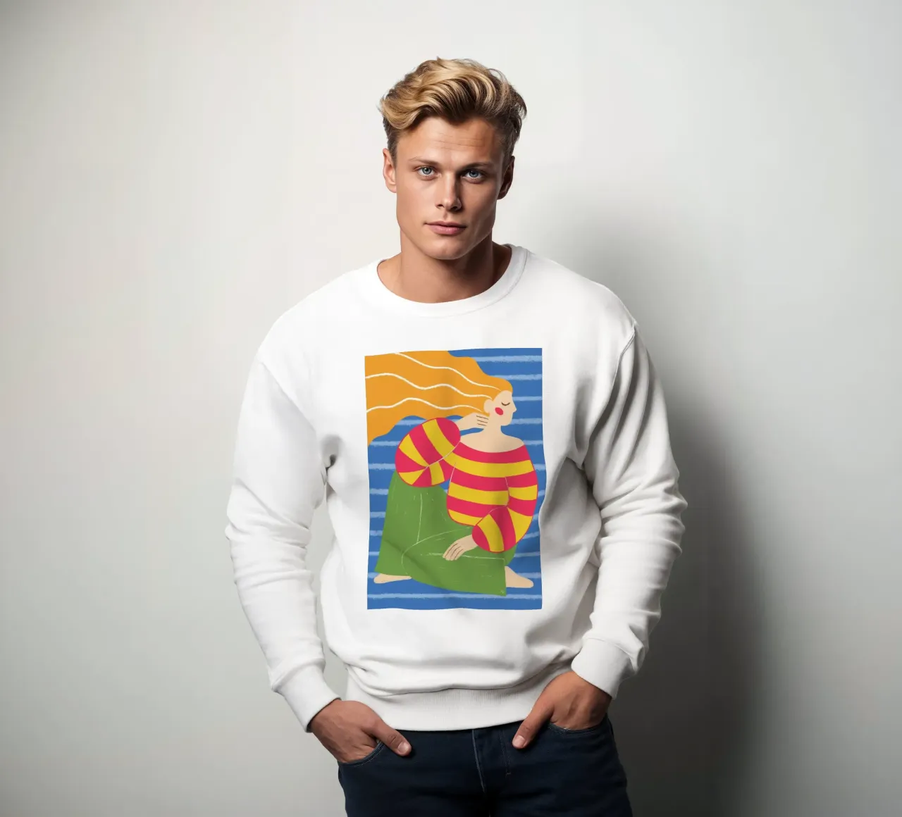 Bambina mod a strisce felpa da Martina