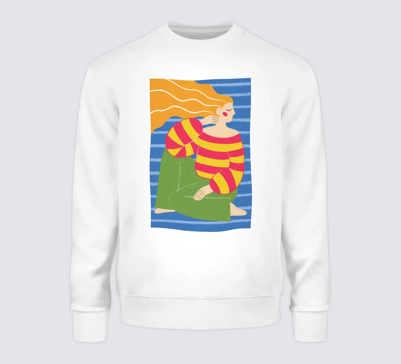 Bambina mod a strisce felpa da Martina