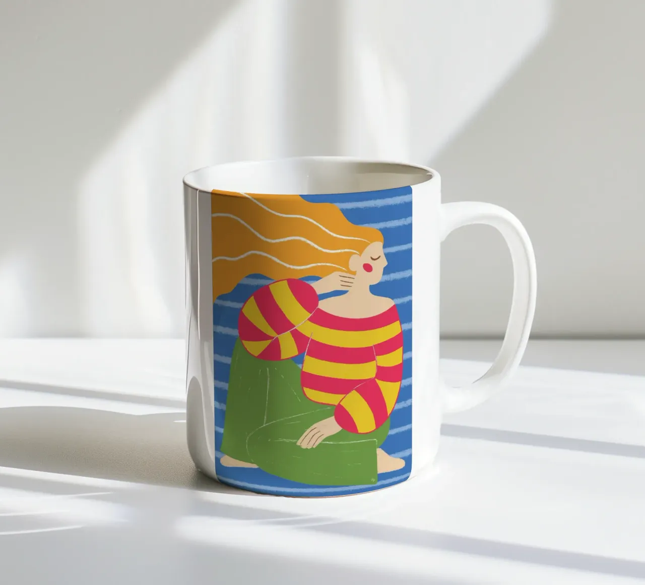 Bambina mod a strisce tazza in ceramica da Martina