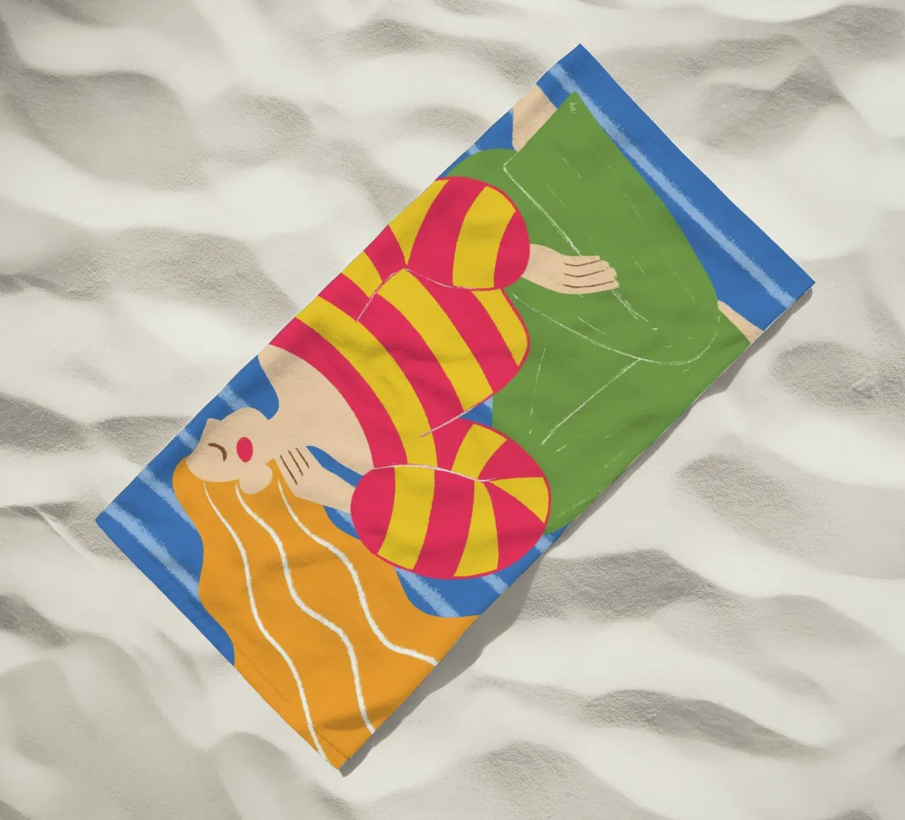 Bambina mod a strisce telo mare da Martina