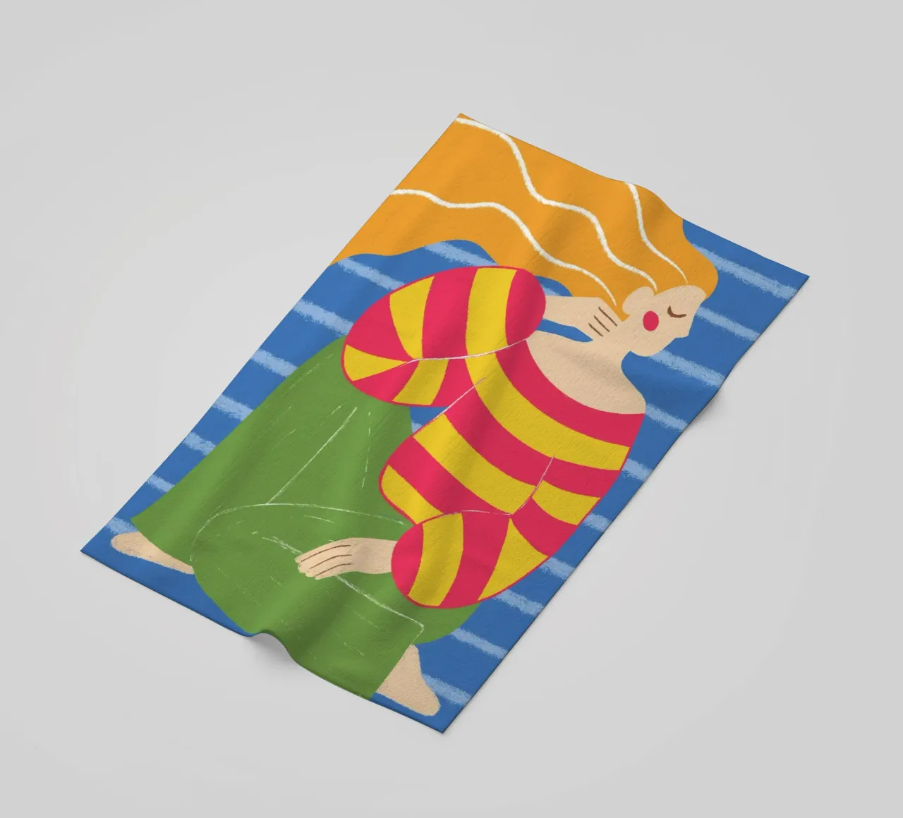 Bambina mod a strisce telo mare da Martina