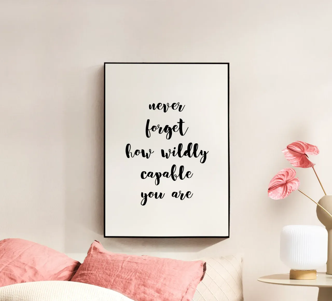 Never forget how wildly capable you are plexiglass da Quotes on walls