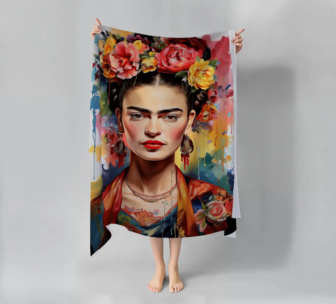 Frida Kahlo "Rebellion in Every Stroke" telo mare da Fantasias Florales