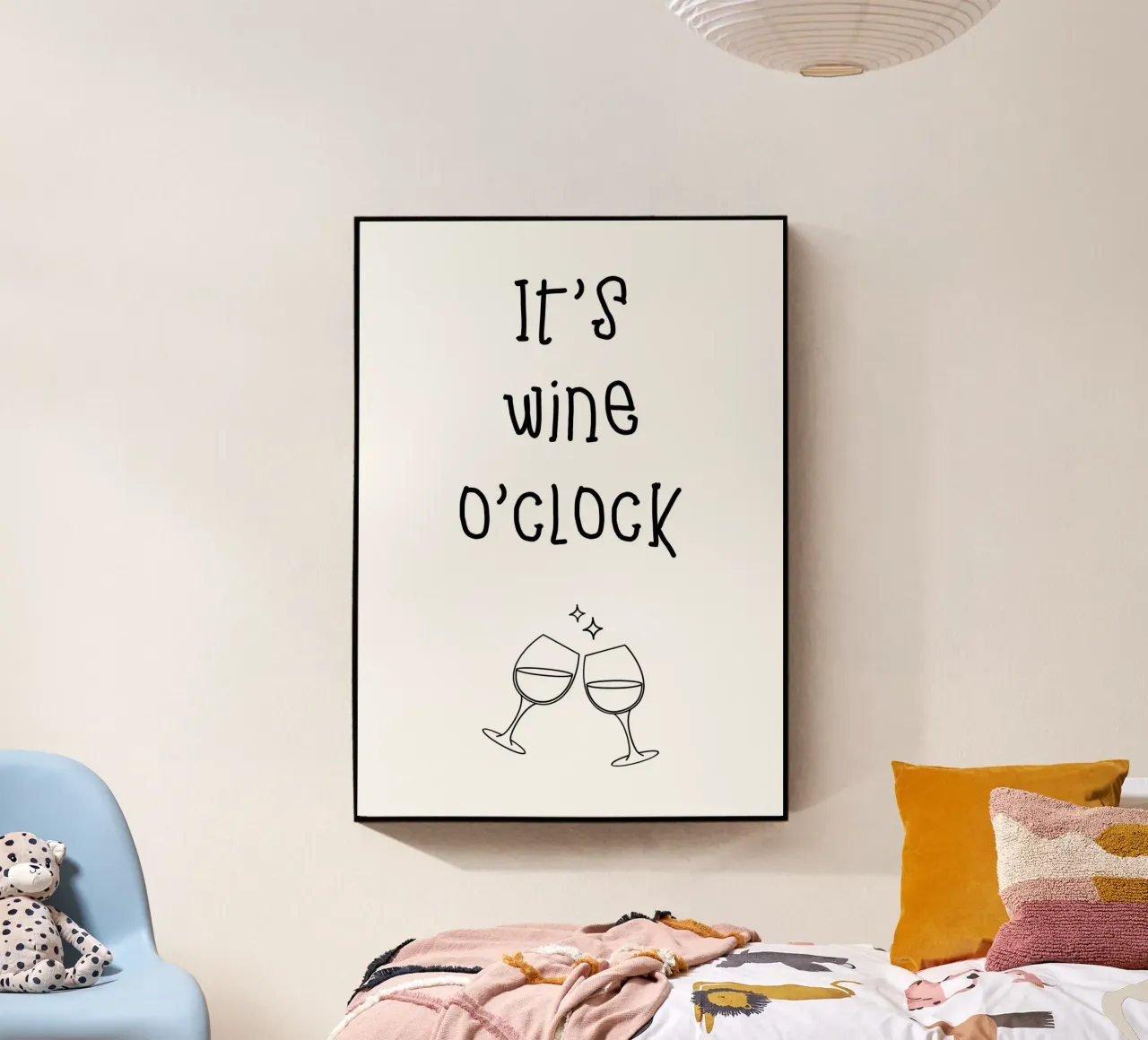 it's wine O'clock plexiglass da Quotes on walls