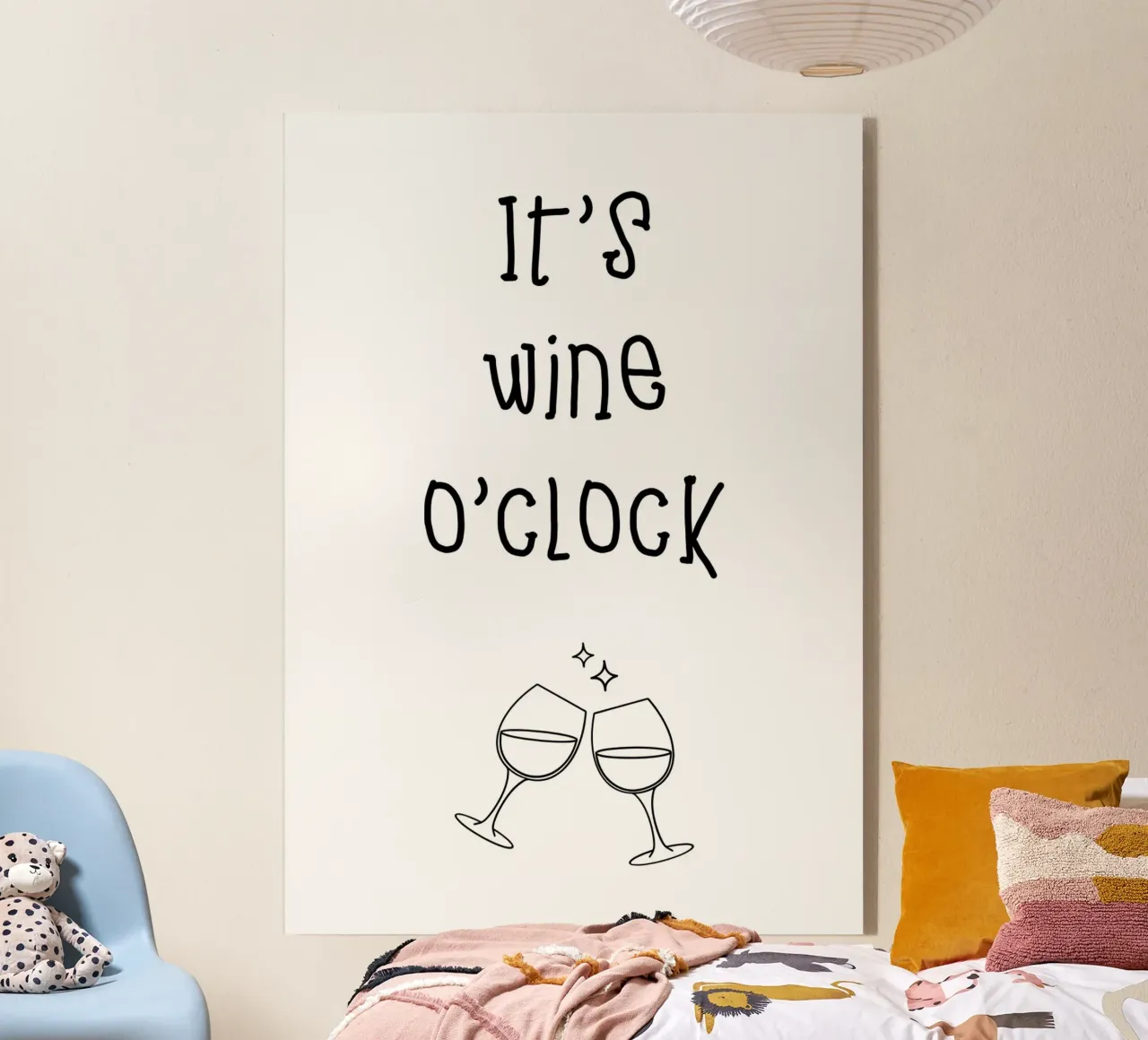 it's wine O'clock plexiglass da Quotes on walls