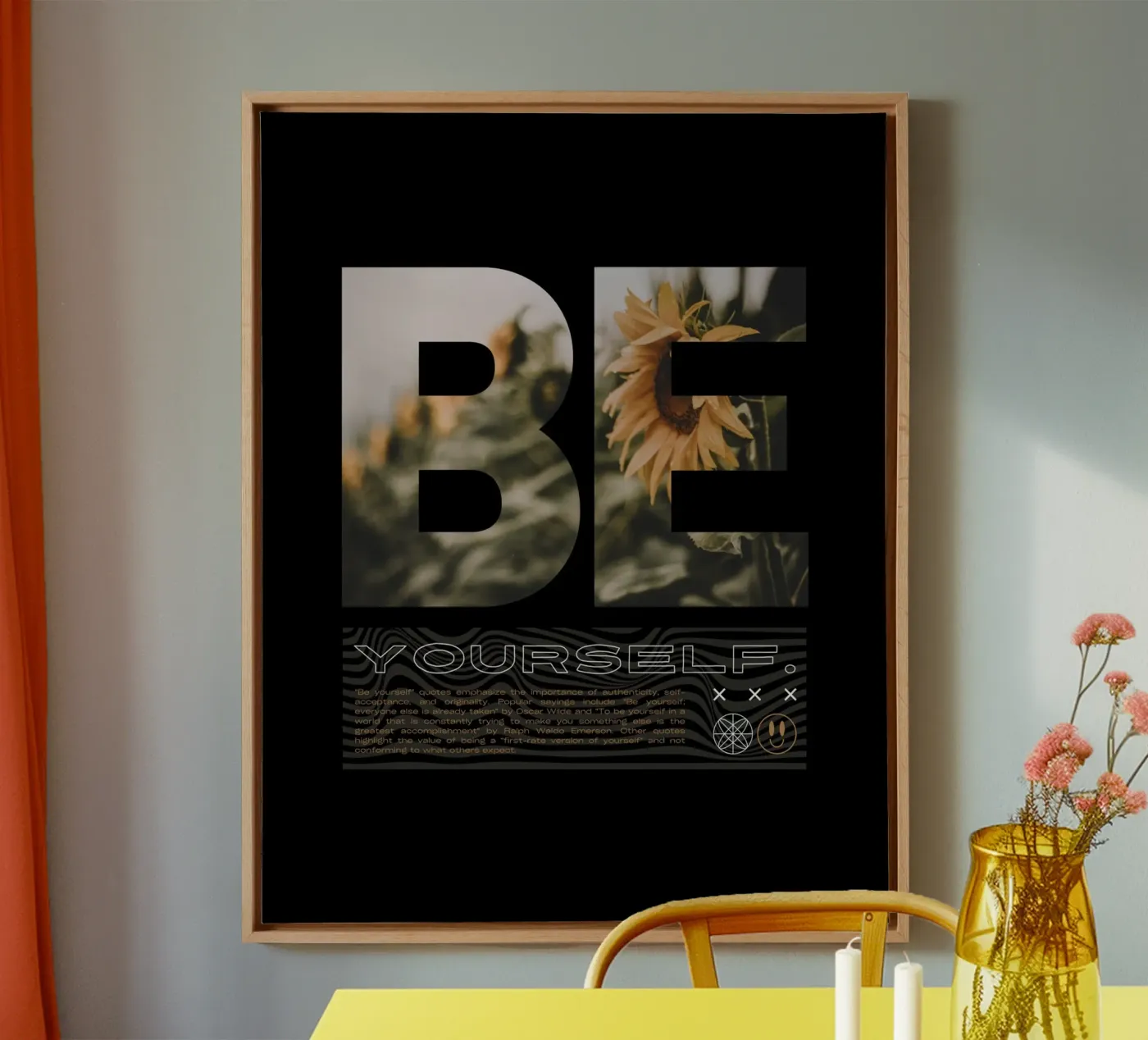 BE YOURSELF tela da SMRT STUDIO