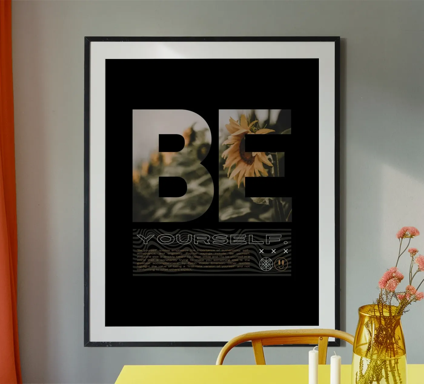 BE YOURSELF Poster von ARTEVO