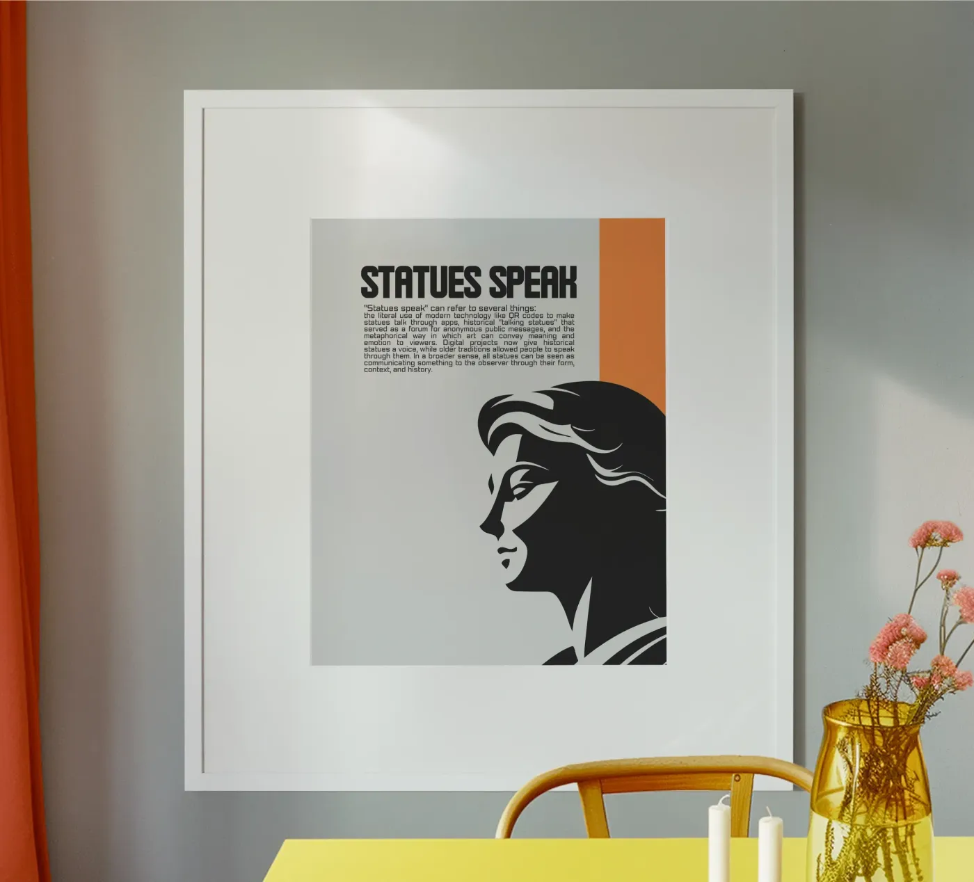 STATUES SPEAK poster da SMRT STUDIO