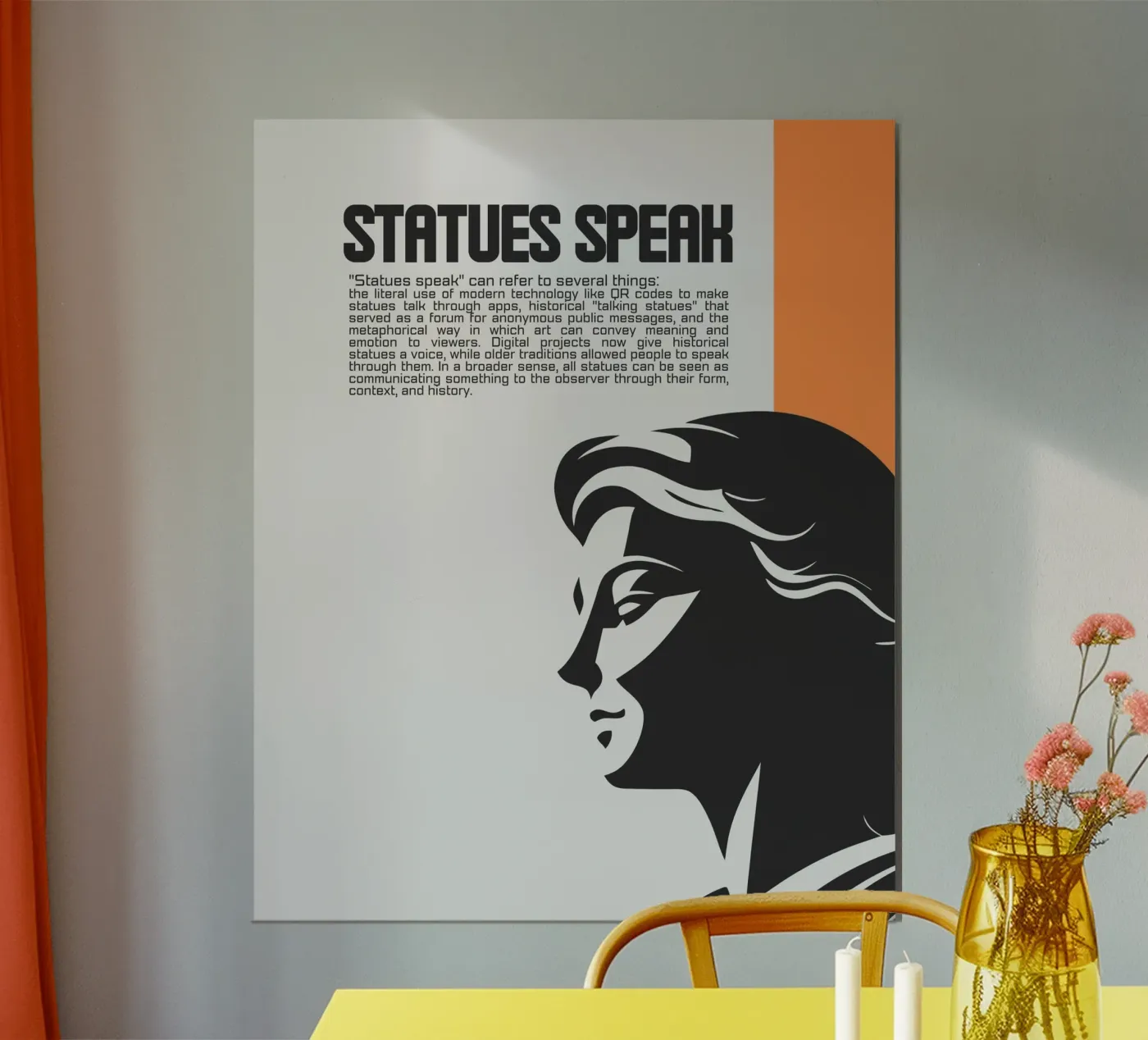 STATUES SPEAK poster da SMRT STUDIO