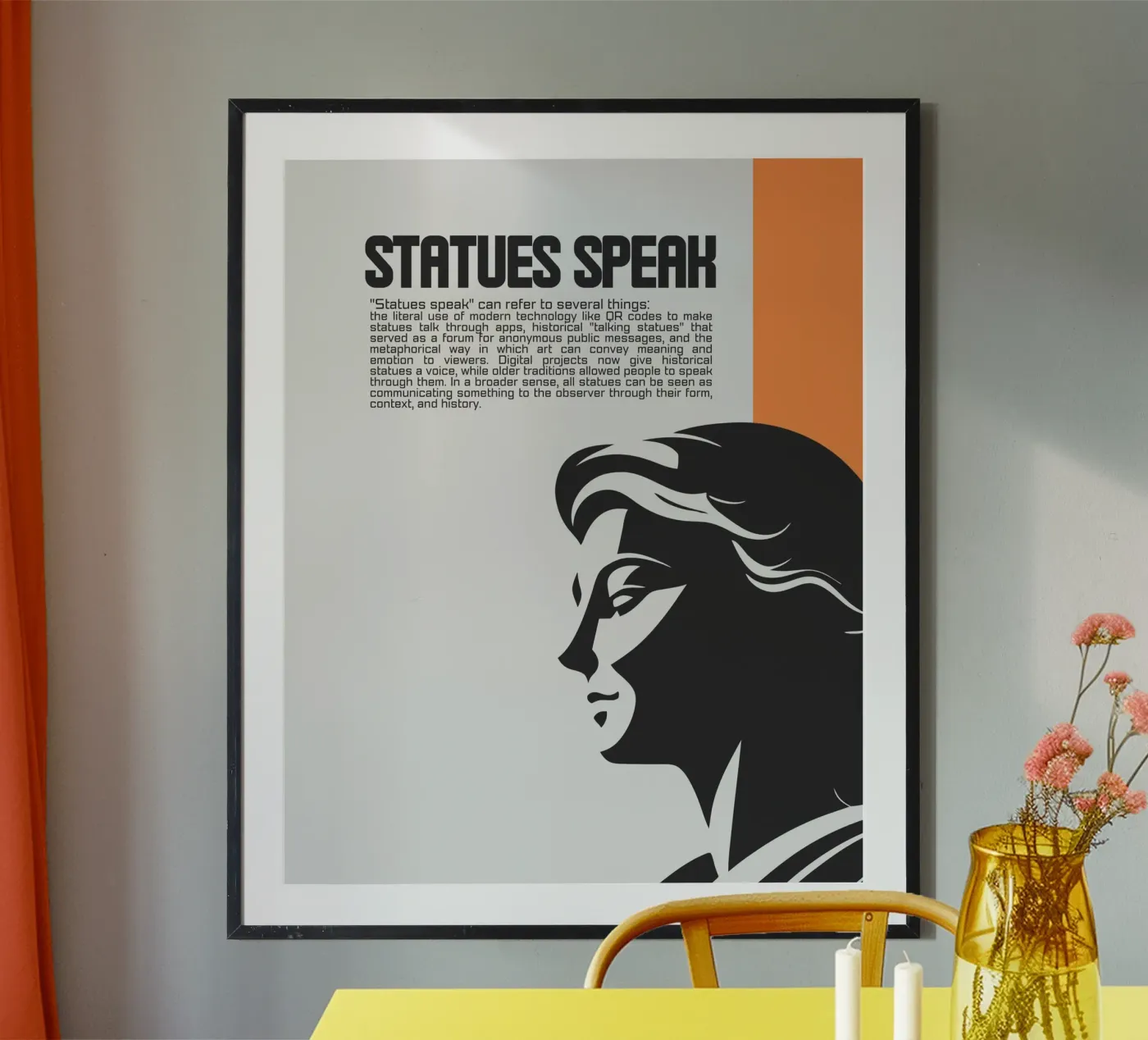 STATUES SPEAK poster da SMRT STUDIO