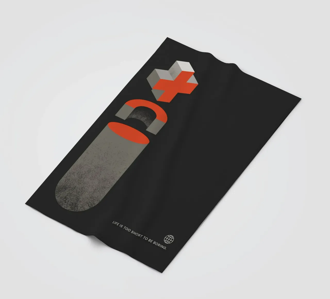 LIFE IS TOO SHORT TO BE BORING coperta in pile da ARTEVO