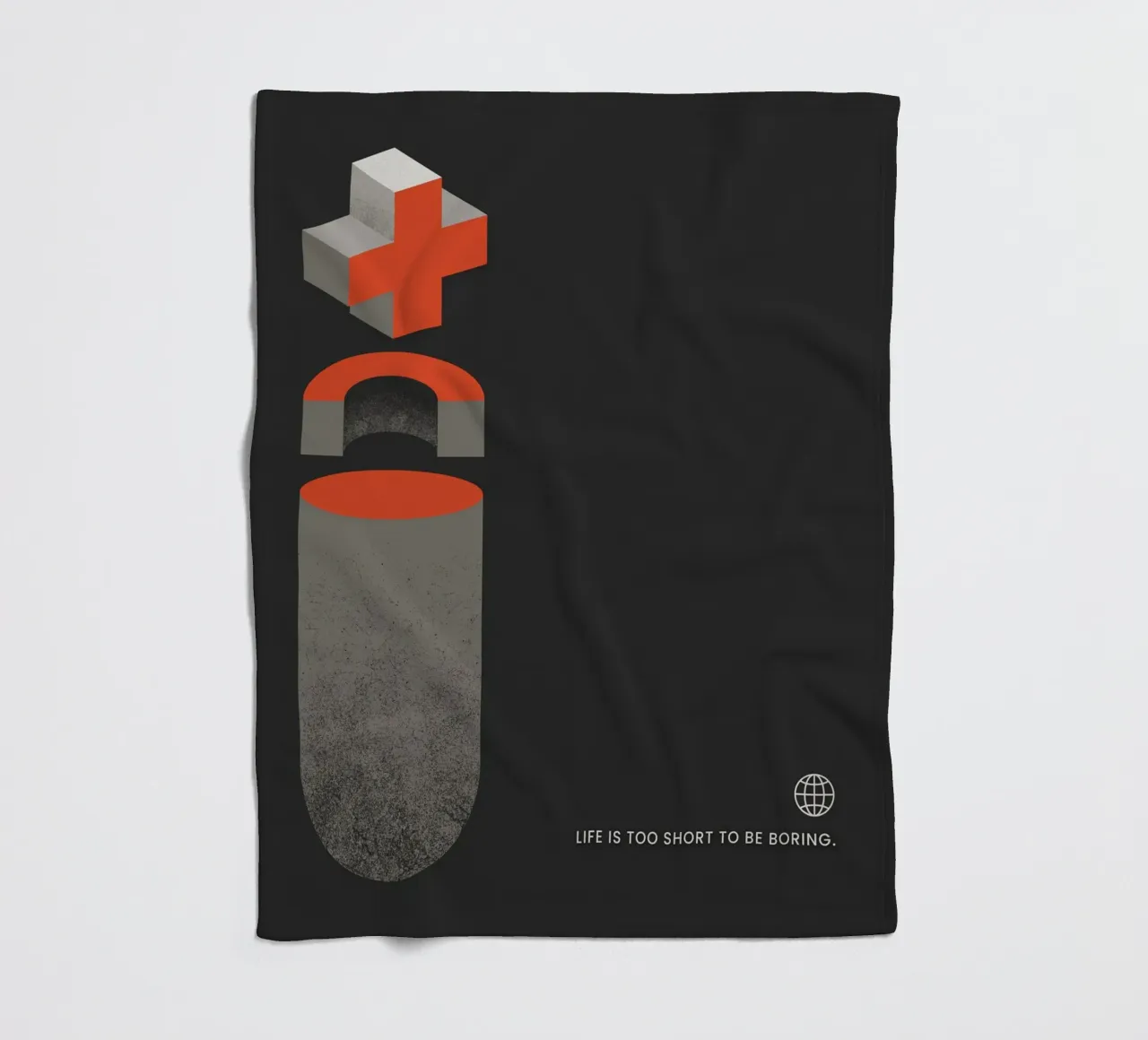 LIFE IS TOO SHORT TO BE BORING coperta in pile da ARTEVO