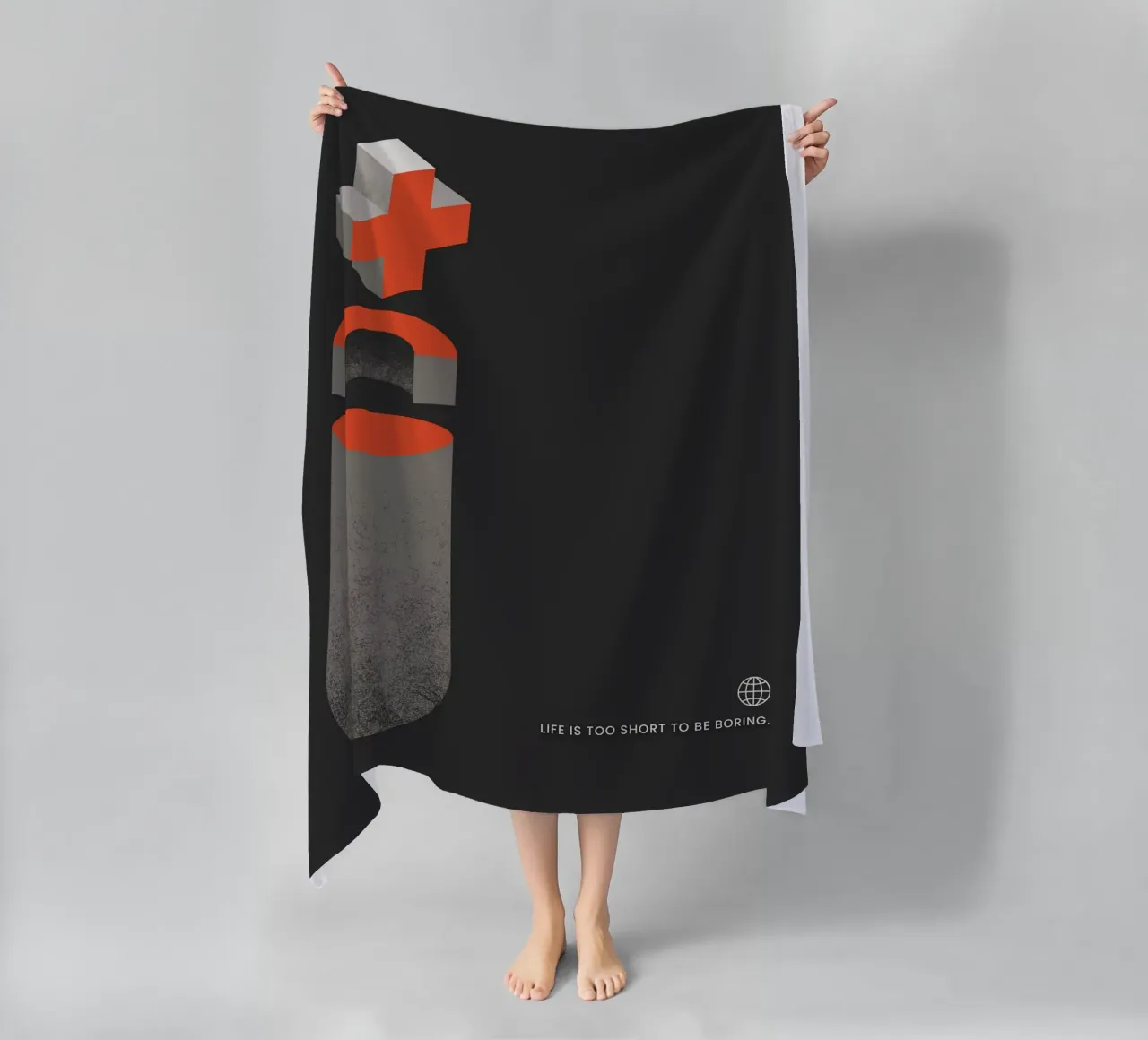 LIFE IS TOO SHORT TO BE BORING telo mare da ARTEVO