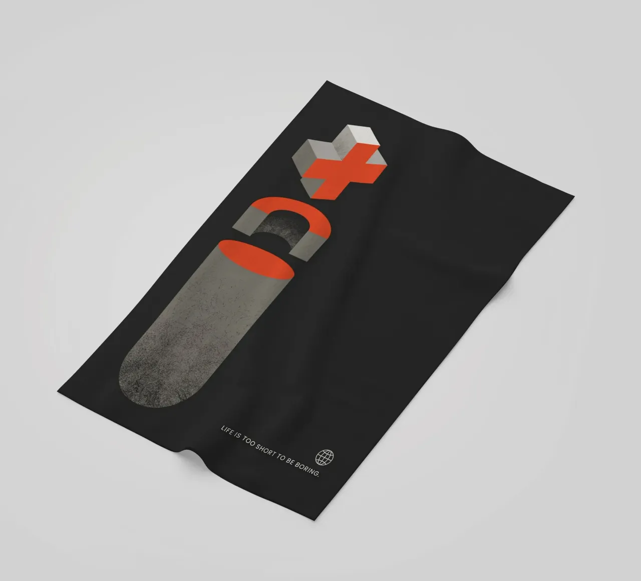 LIFE IS TOO SHORT TO BE BORING telo mare da ARTEVO