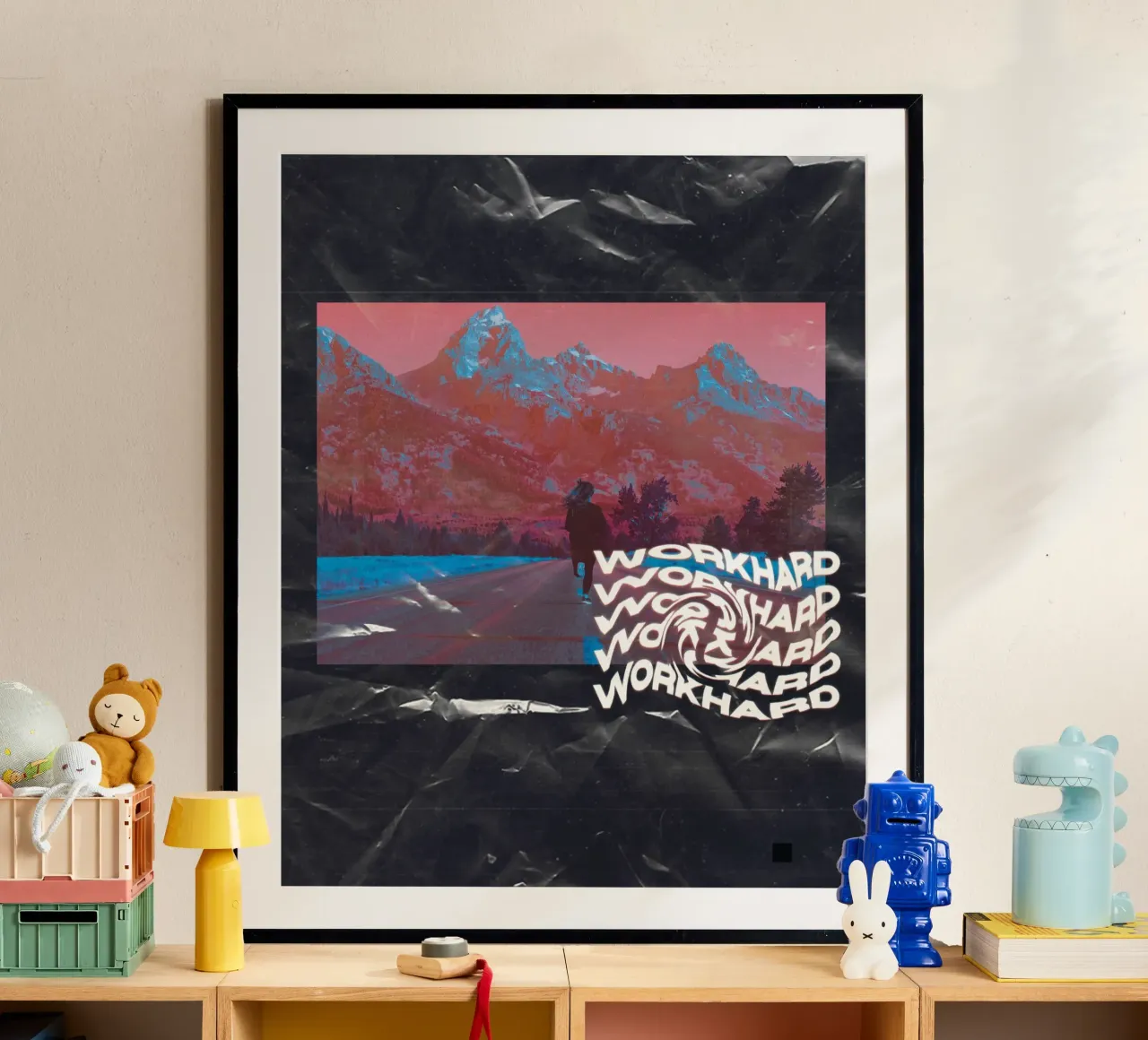 WORK HARD Poster von ARTEVO