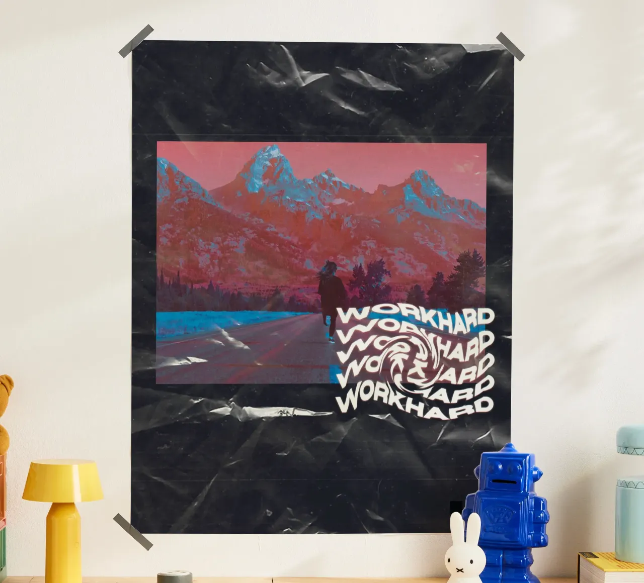 WORK HARD Poster von ARTEVO