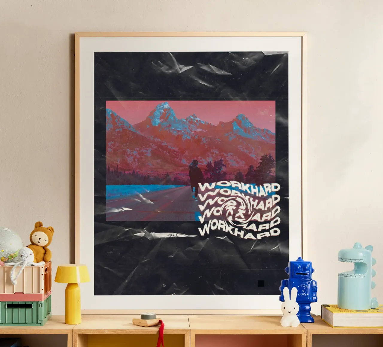 WORK HARD Poster von ARTEVO