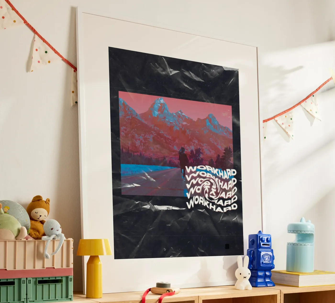WORK HARD poster da SMRT STUDIO