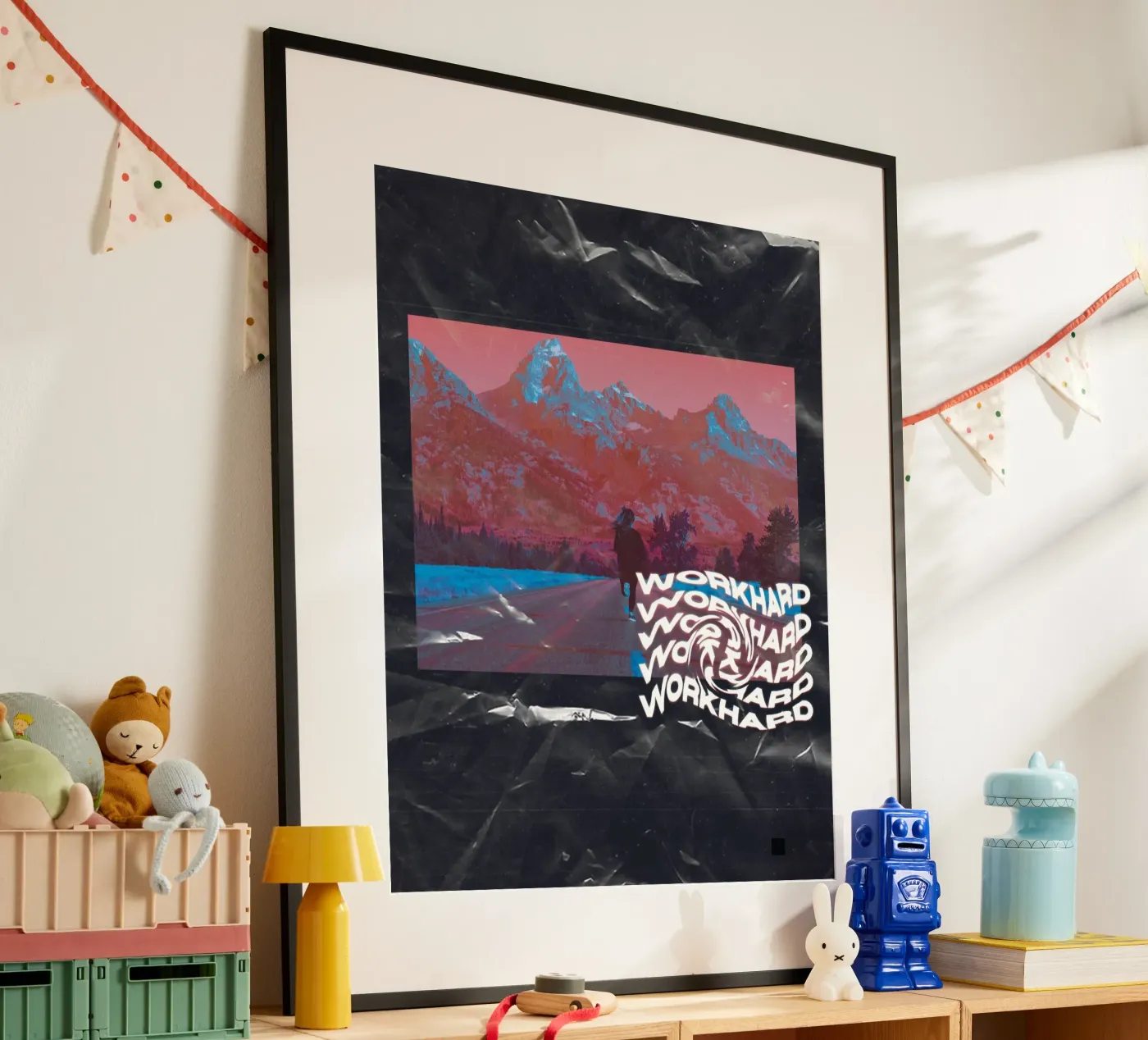 WORK HARD poster da SMRT STUDIO