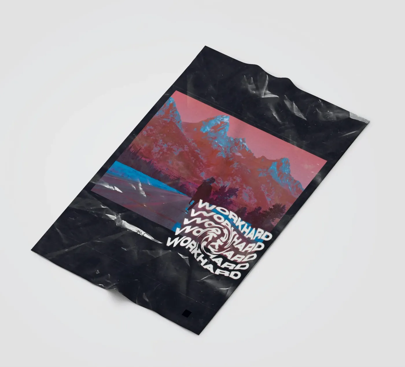 WORK HARD Fleecedecke von SMRT STUDIO