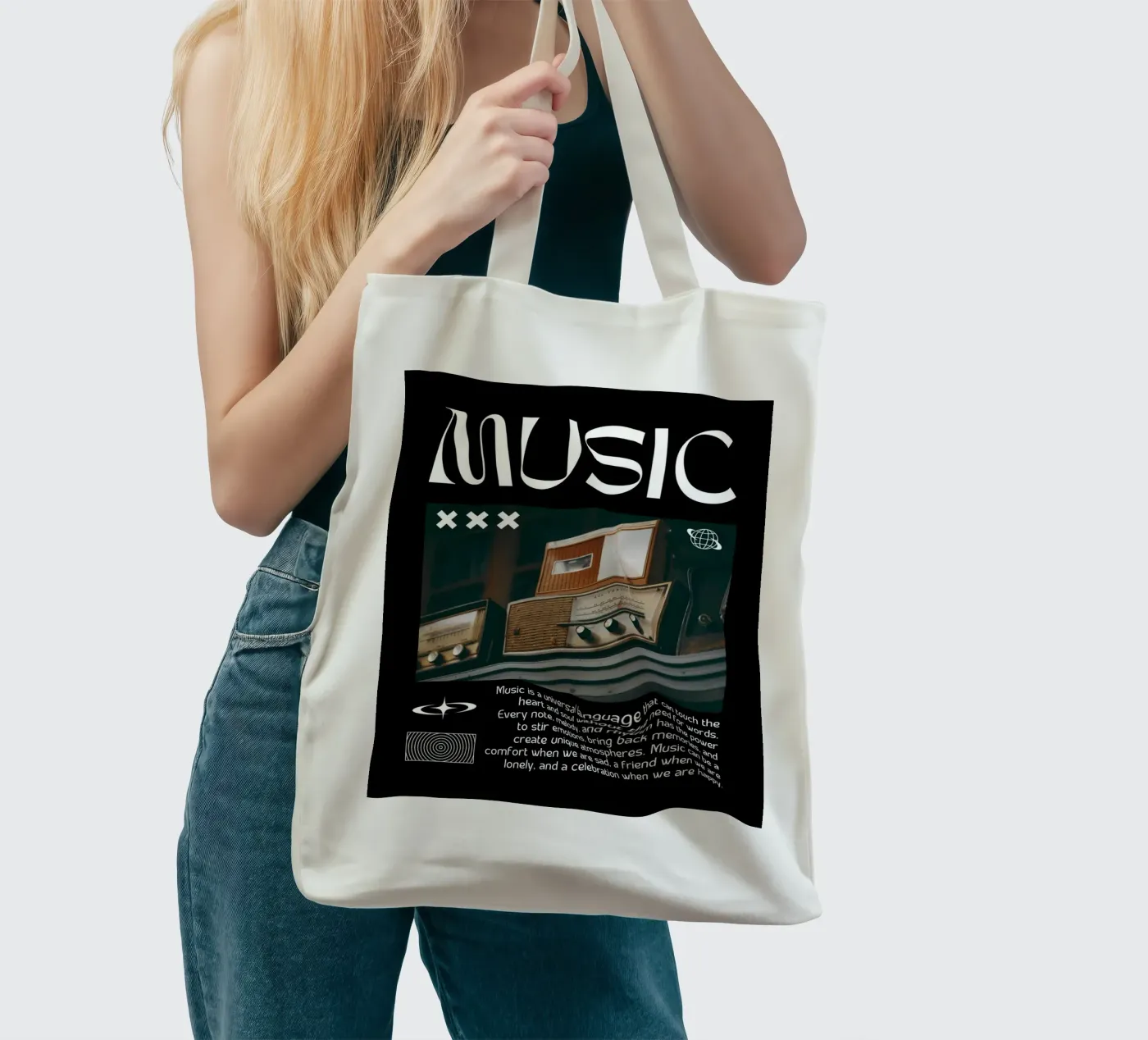 MUSIC Jutebeutel von SMRT STUDIO