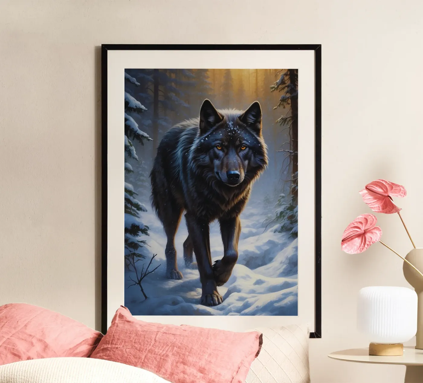 Wolf Epic Winter poster van LM2Kone II