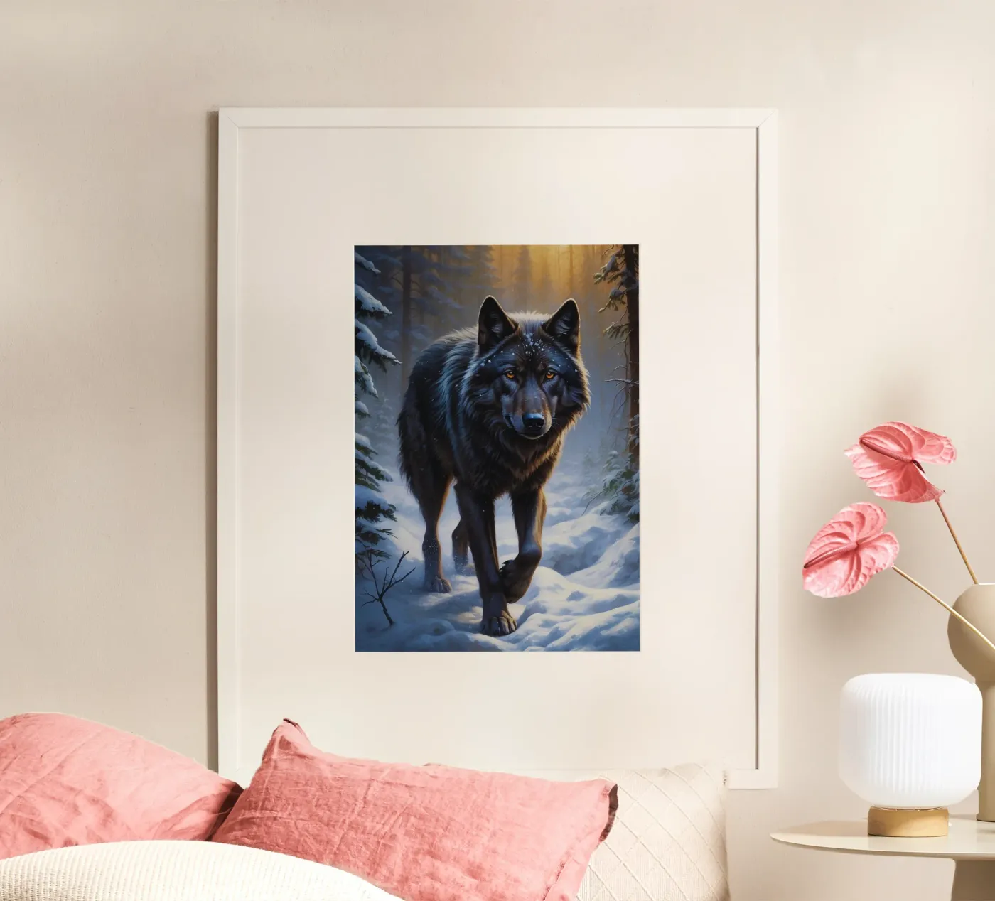 Wolf Epic Winter poster van LM2Kone II