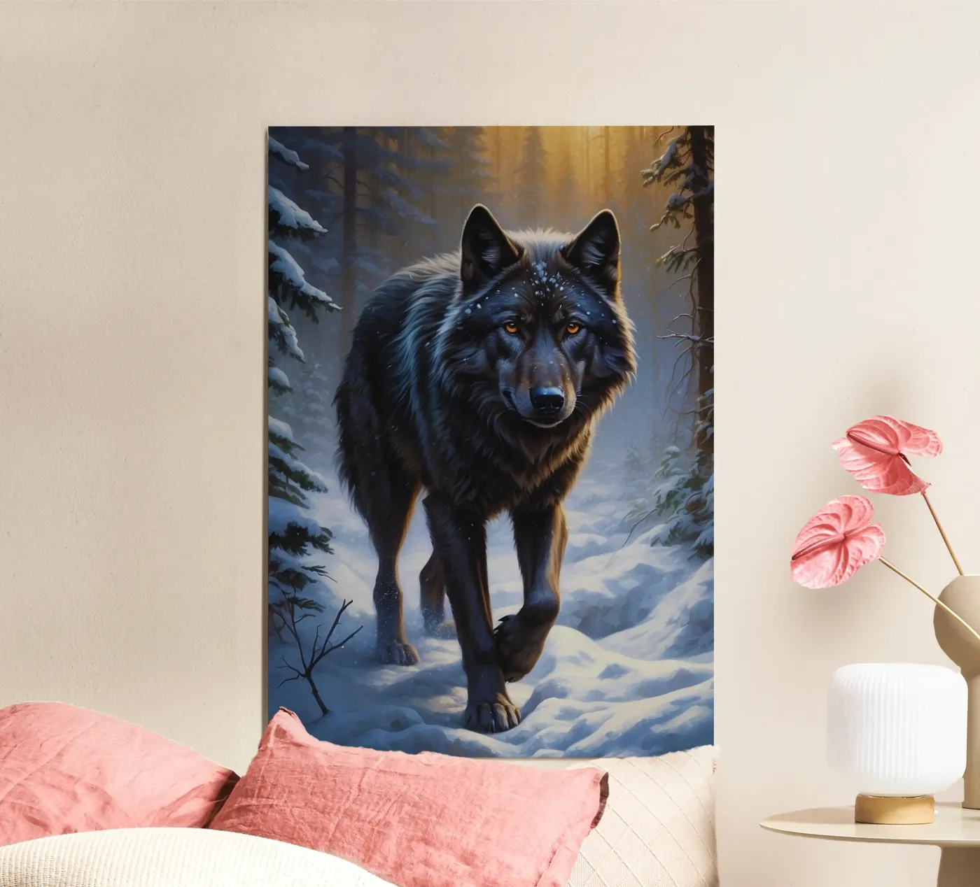 Wolf Epic Winter poster van LM2Kone II