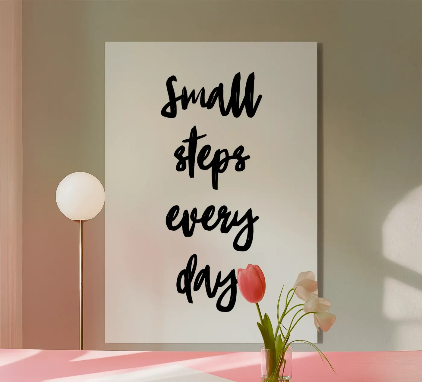 Small steps every day plexiglass da Quotes on walls