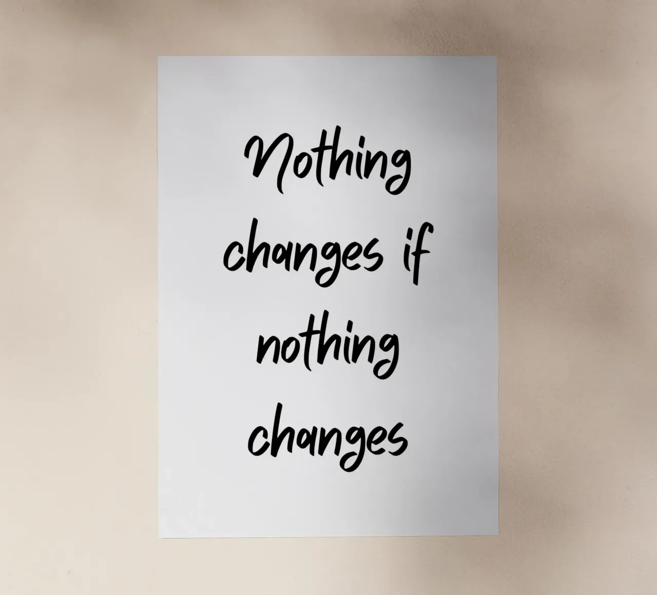 Nothing changes if nothing changes pellicola backlit da Quotes on walls