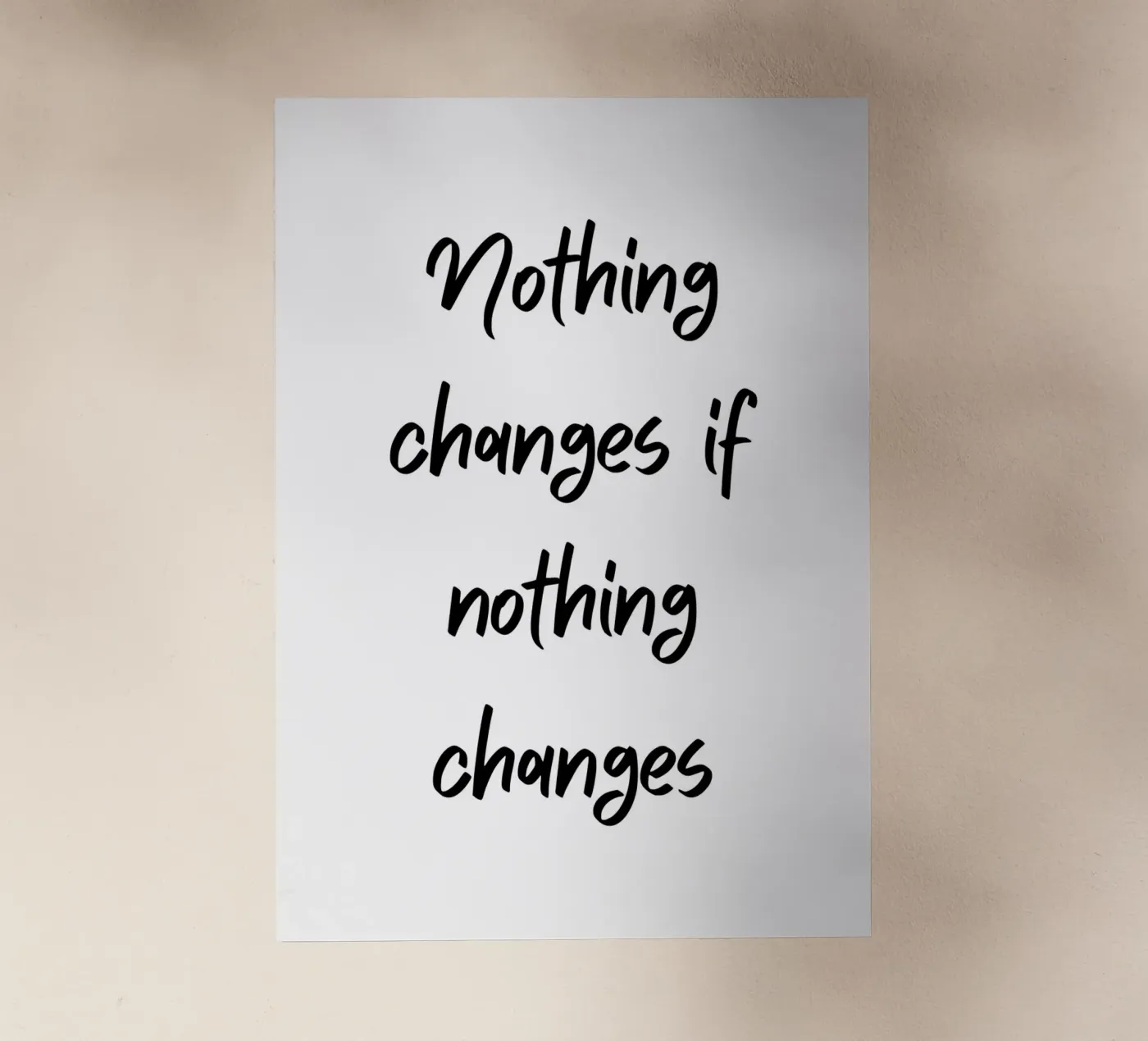 Nothing changes if nothing changes pellicola backlit da Quotes on walls