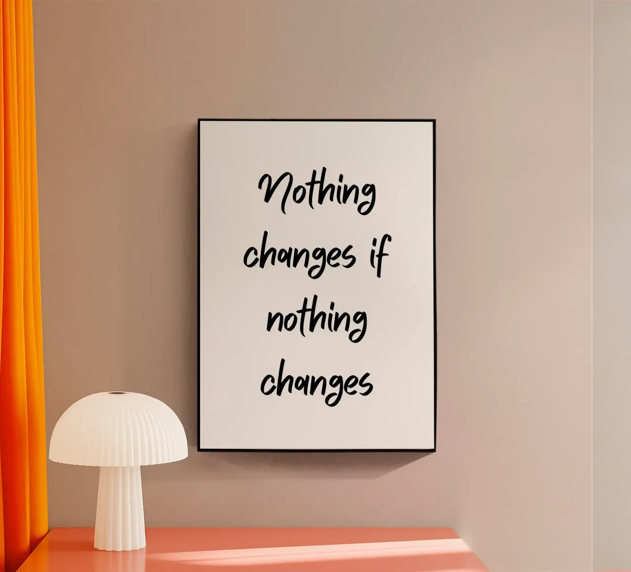 Nothing changes if nothing changes acryl van Quotes on walls
