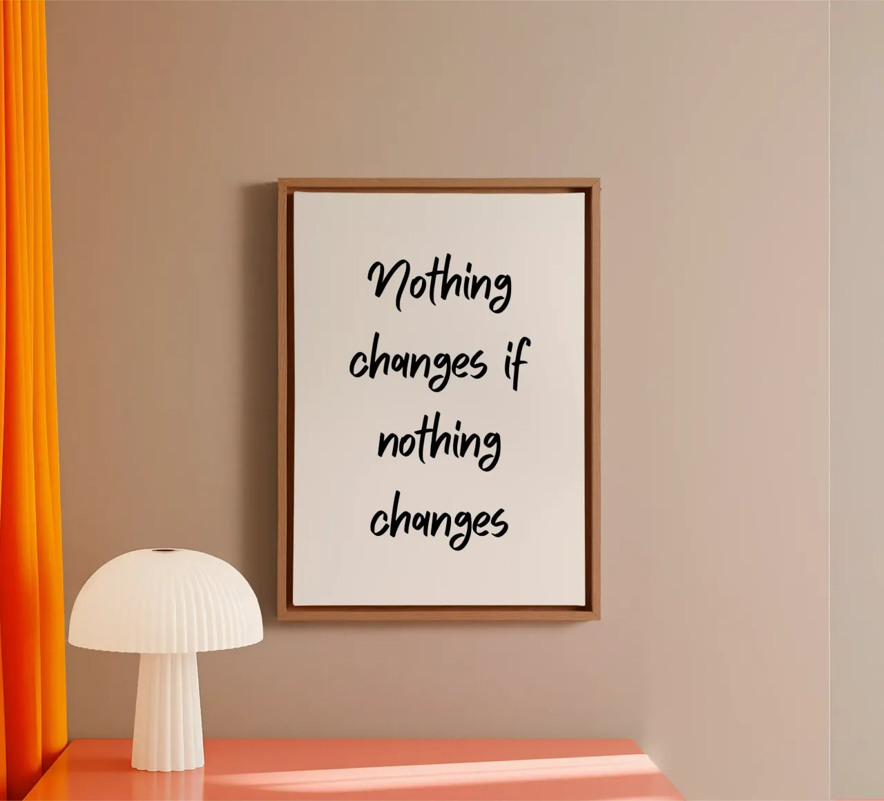 Nothing changes if nothing changes tela da Quotes on walls