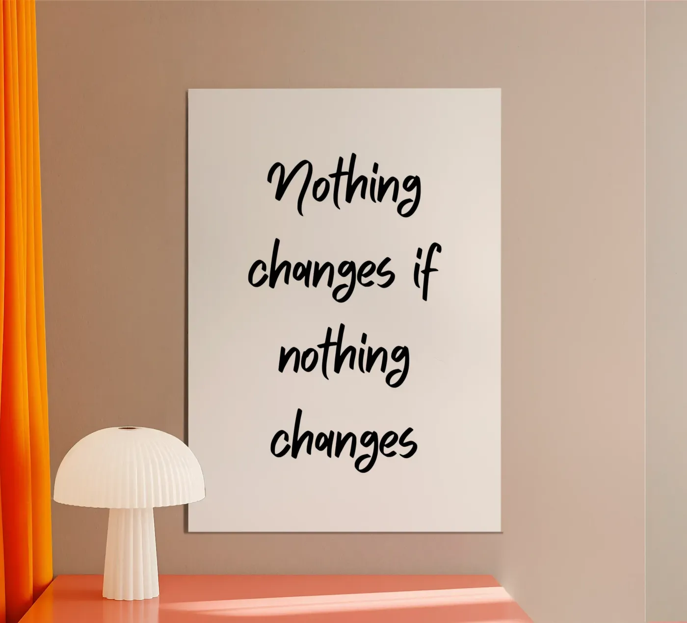 Nothing changes if nothing changes poster da Quotes on walls