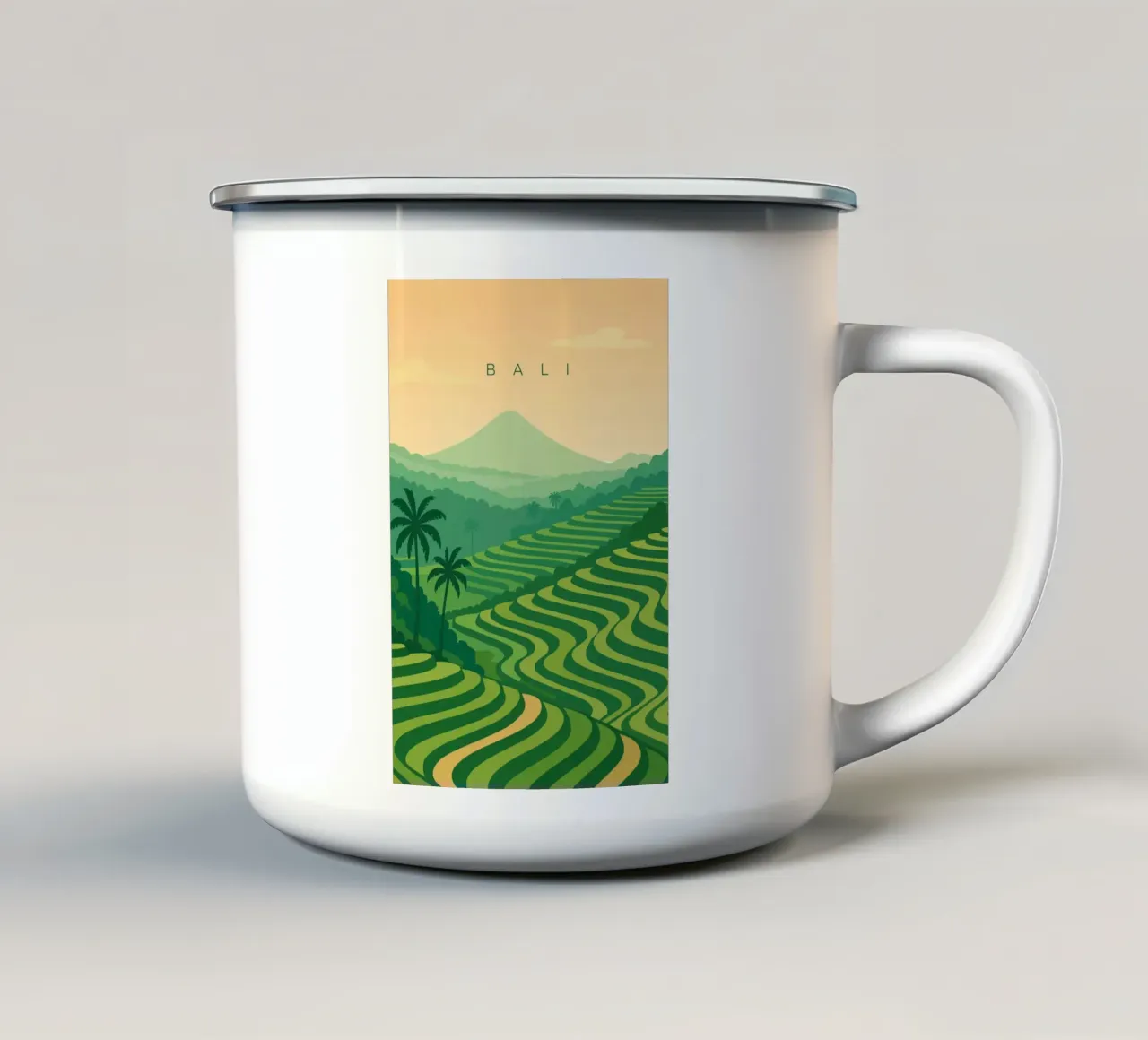 Bali tazza in smalto da minimalist designs