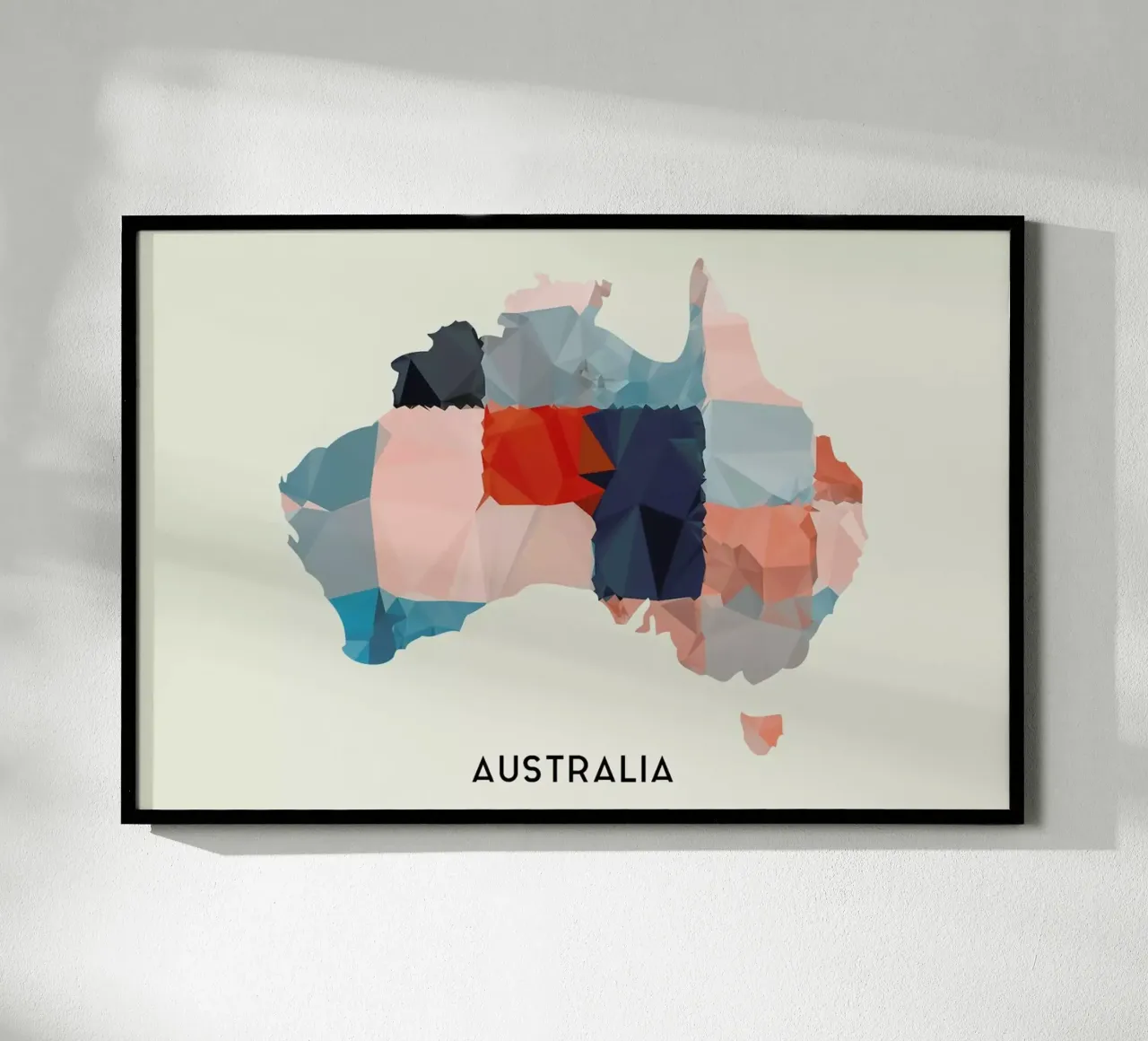 Australia poster con telaio in legno da In Full Color