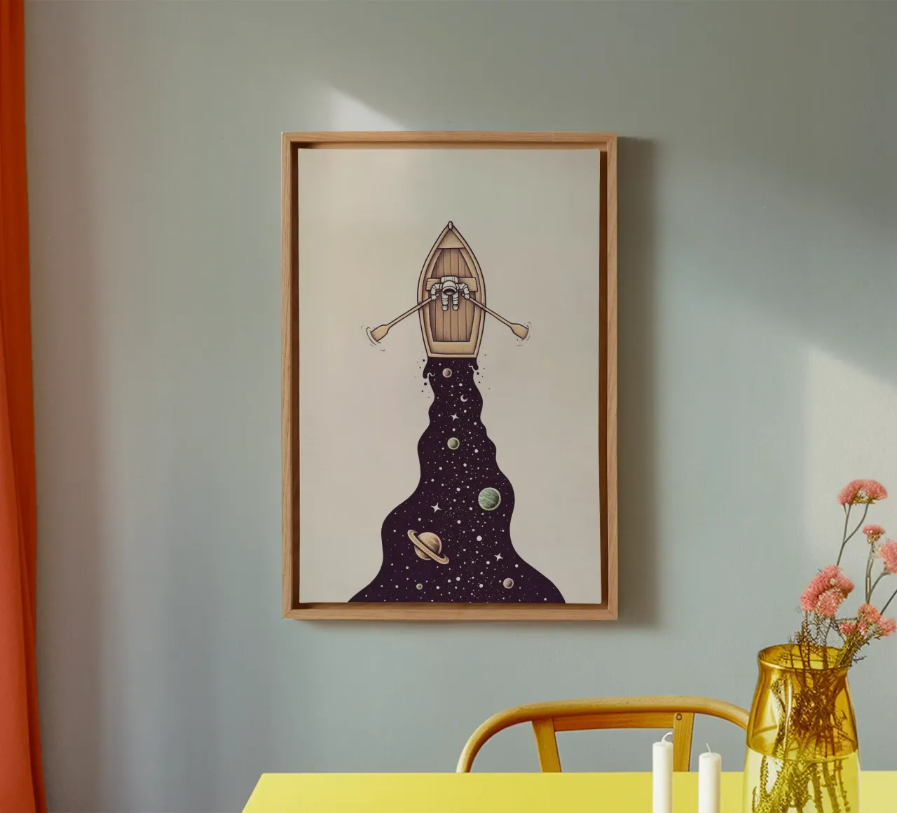Enkel Dika - Sail Away canvas met Baklijst van The Artcircle