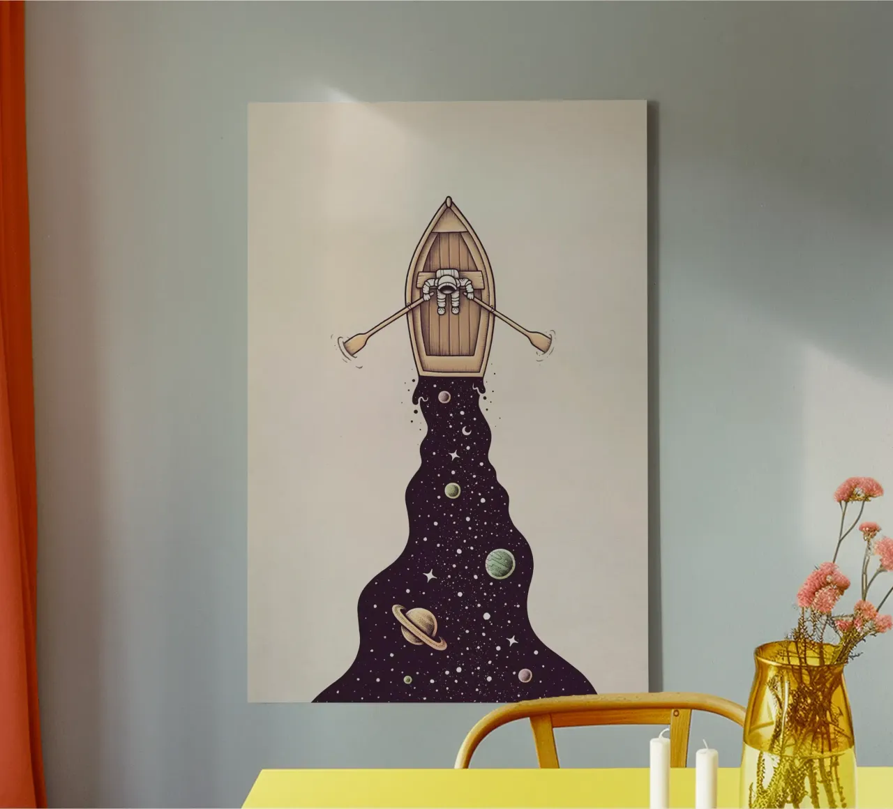 Enkel Dika - Sail Away canvas met Baklijst van The Artcircle