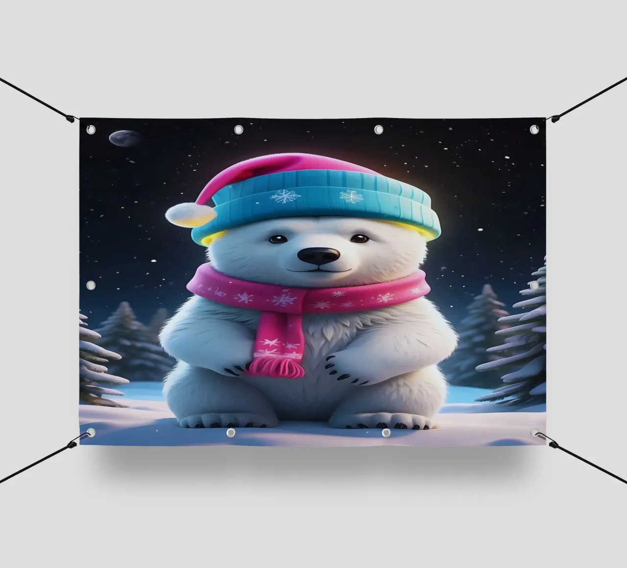 Un simpatico orso polare telo in pvc da LM2Kone II