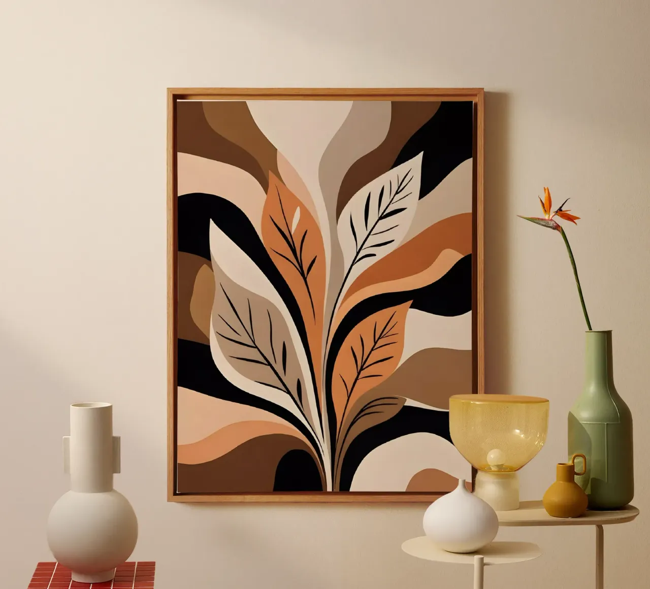 Herfstig abstract canvas van Artistic-shop