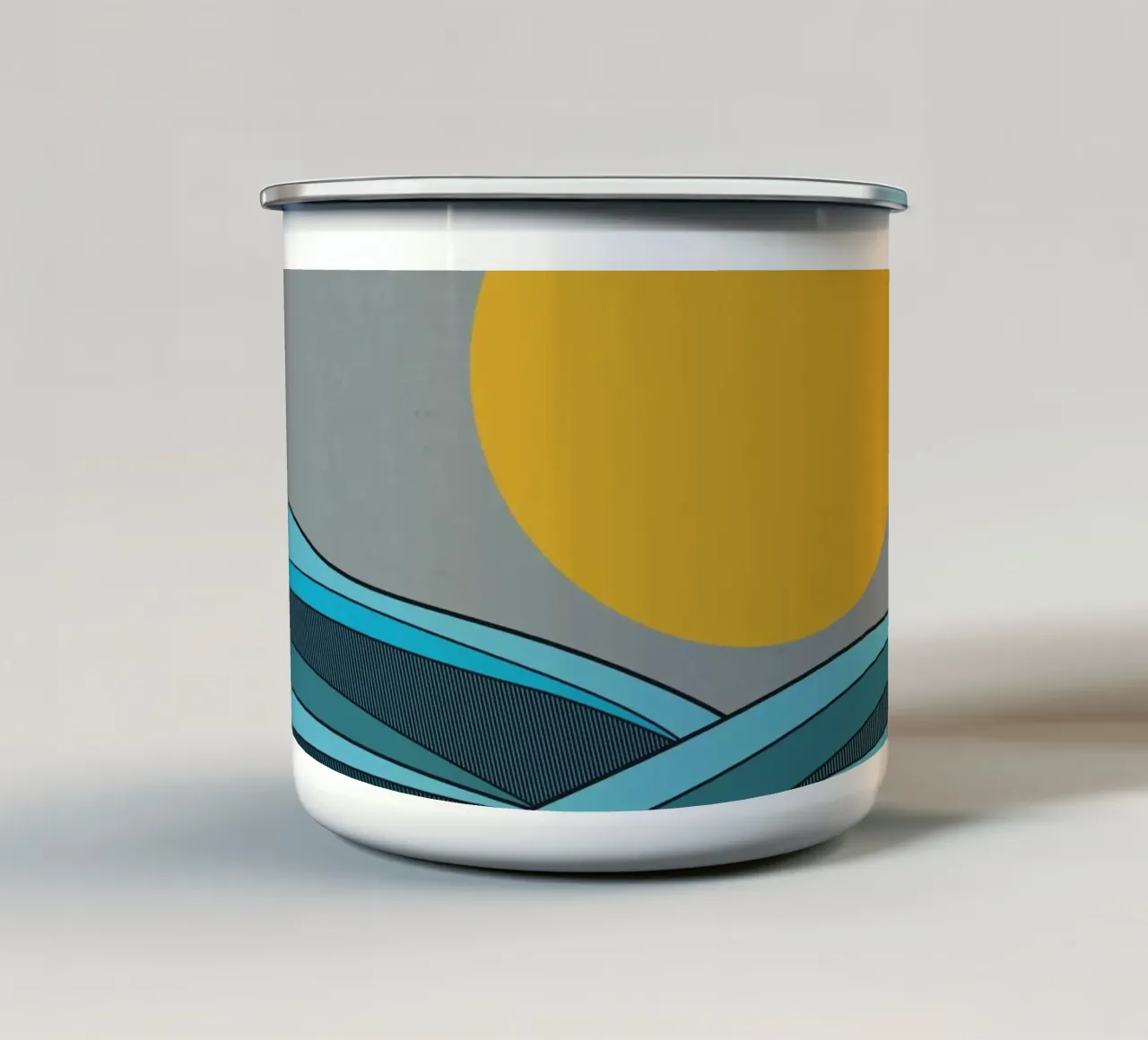 The Ocean, Waves and Sun tazza in smalto da Petra Lang - Design