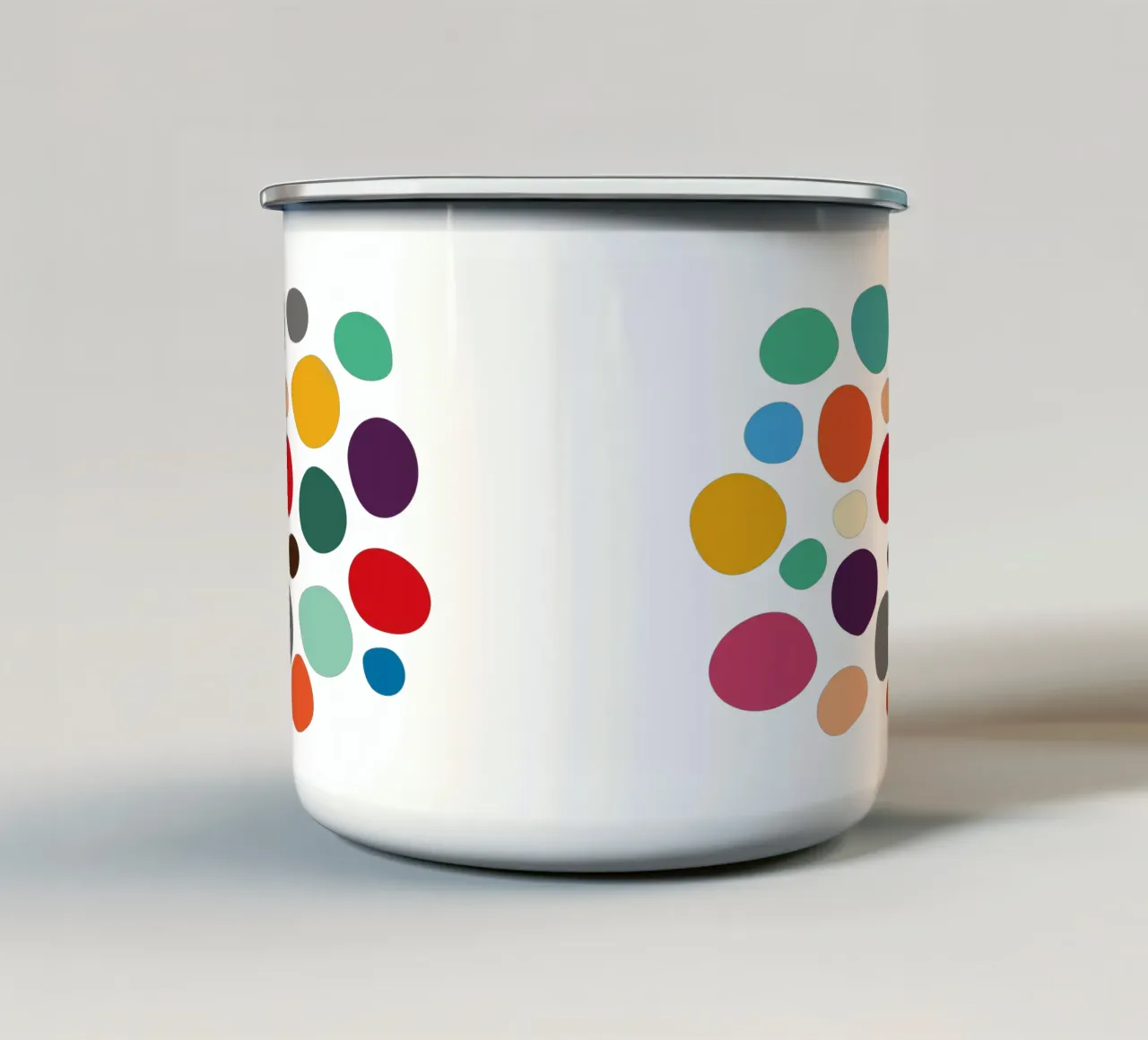 Ciottoli astratti colorati tazza in smalto da Petra Lang - Design