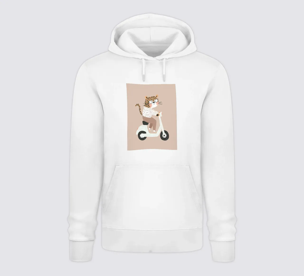 Ghepardo in scooter felpa con cappuccio da Littleleo