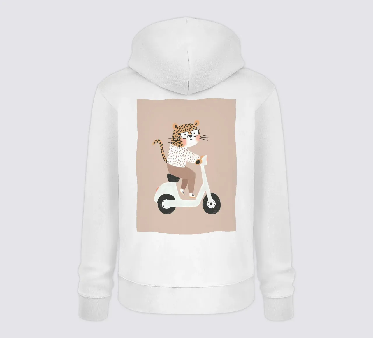 Ghepardo in scooter felpa con cappuccio da Littleleo