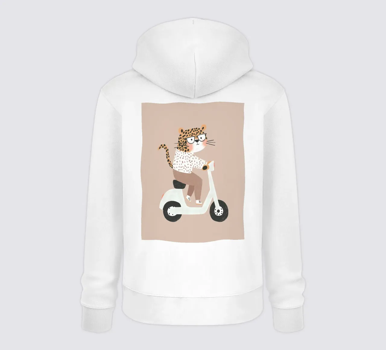 Ghepardo in scooter felpa con cappuccio da Littleleo