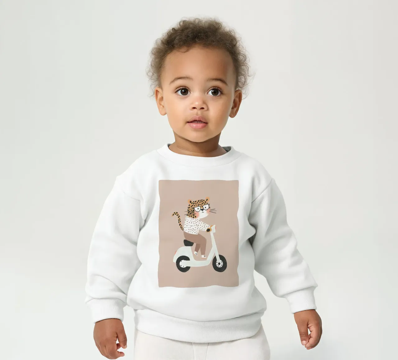 Ghepardo in scooter felpa neonato da Littleleo
