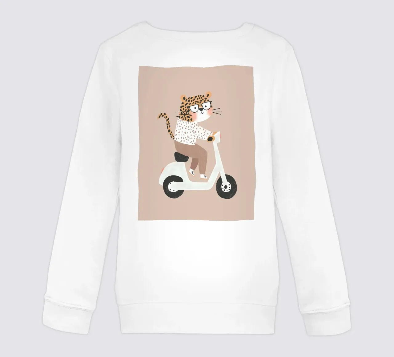 Ghepardo in scooter felpa bambino da Littleleo