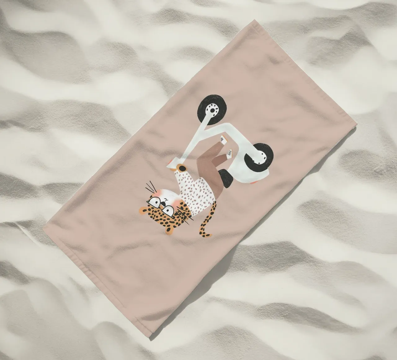 Ghepardo in scooter telo mare da Littleleo