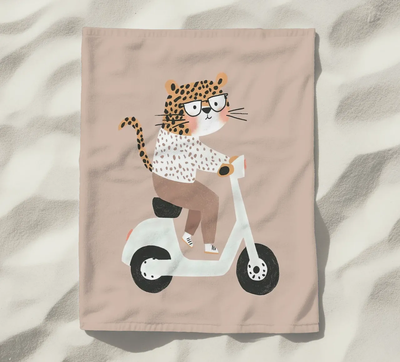 Ghepardo in scooter telo mare da Littleleo