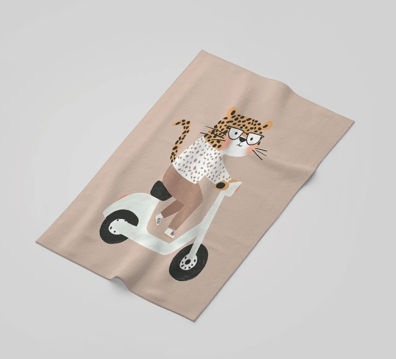 Ghepardo in scooter telo mare da Littleleo